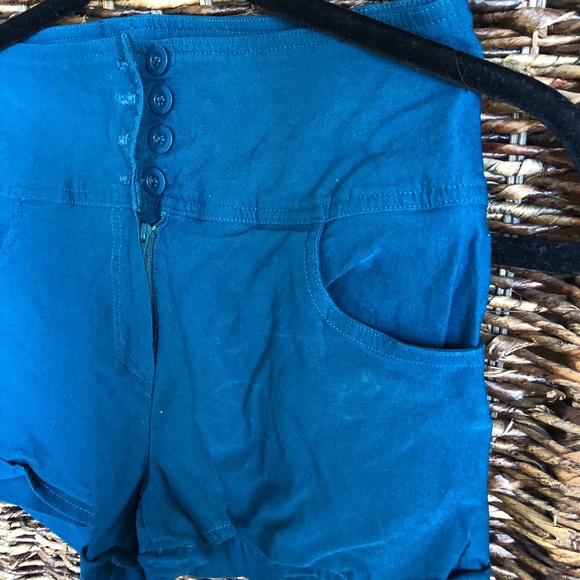 BLUE high-waisted shorts - Picture 3 of 6
